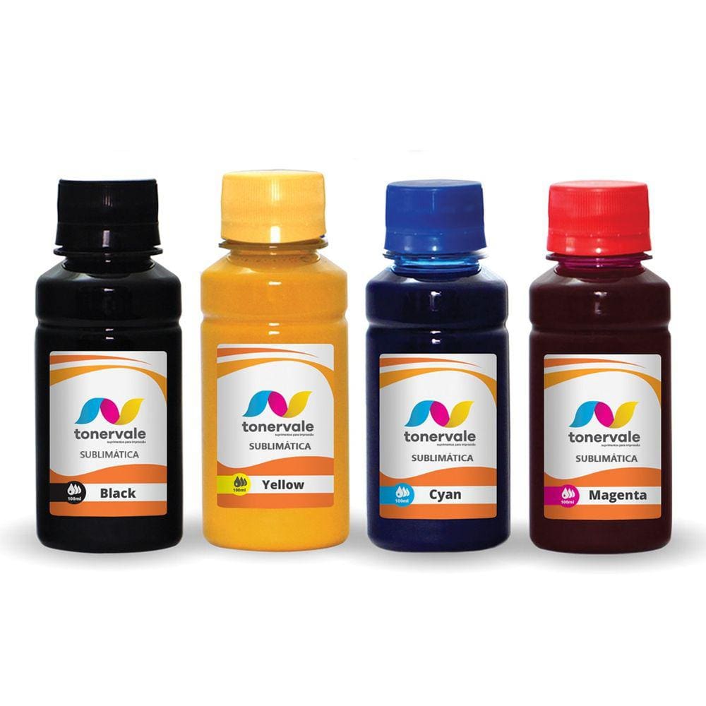 Kit 4 Tinta Sublimatica Para Epson L375 L365 L355 T664 de 100ml
