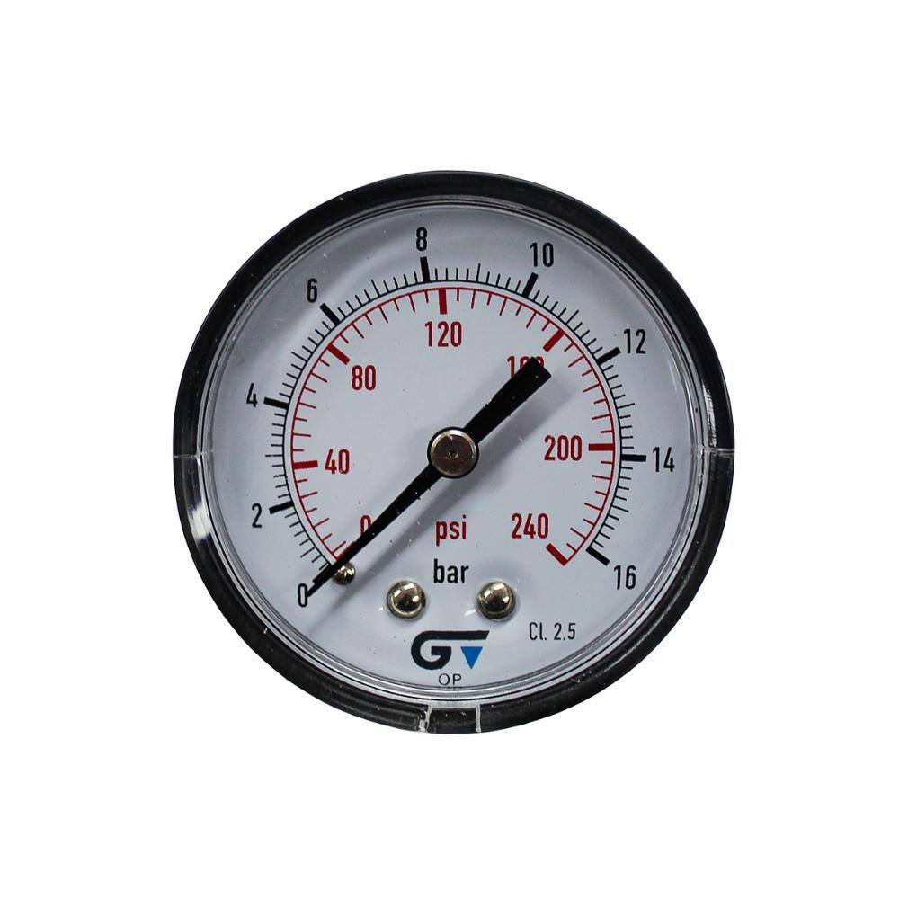 Manômetro Seco 1/4" 240 psi DN53 Saída Horizontal Genebre