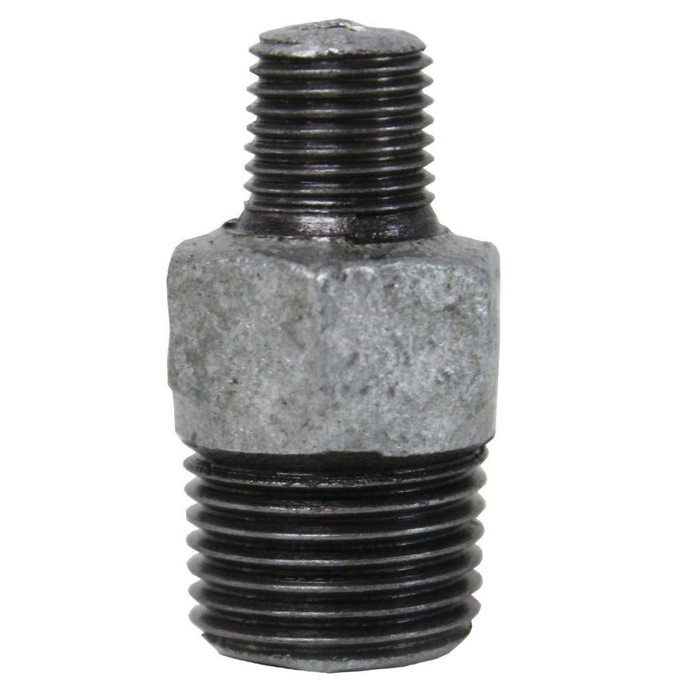 Niple de Redução Galvanizado 1/2" x 1/4" Polegada BSP