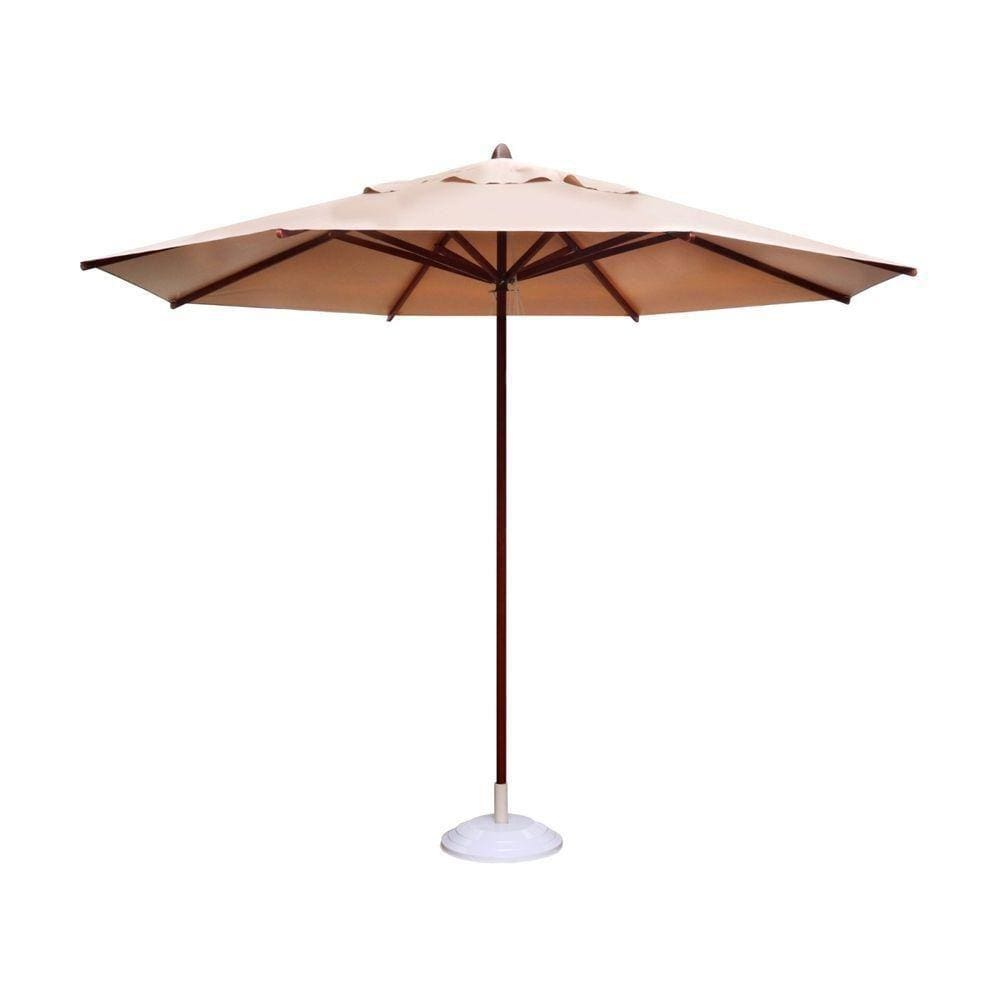 Ombrelone Guarda Sol Piscina Casa Praia Base Branco 240Cm
