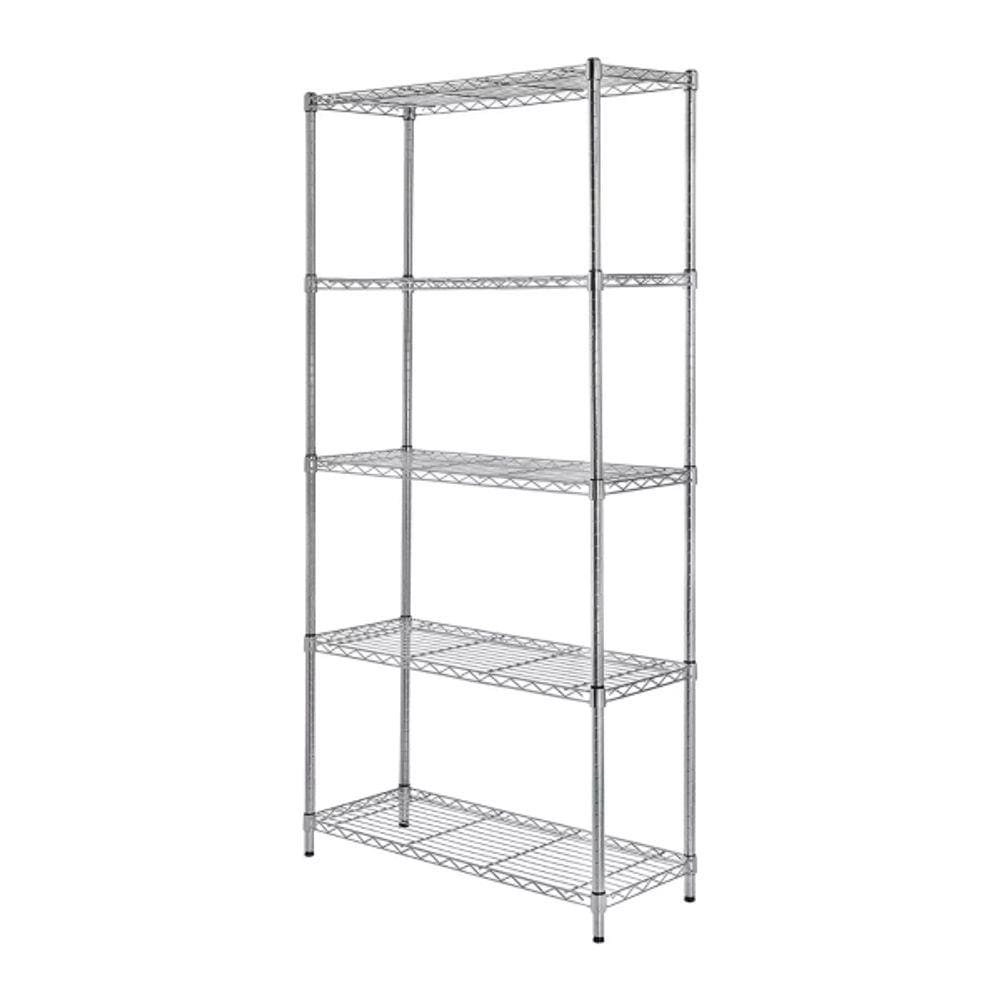 Estante Aço 5 Prateleiras Cromada Aramada 181X60 Largura