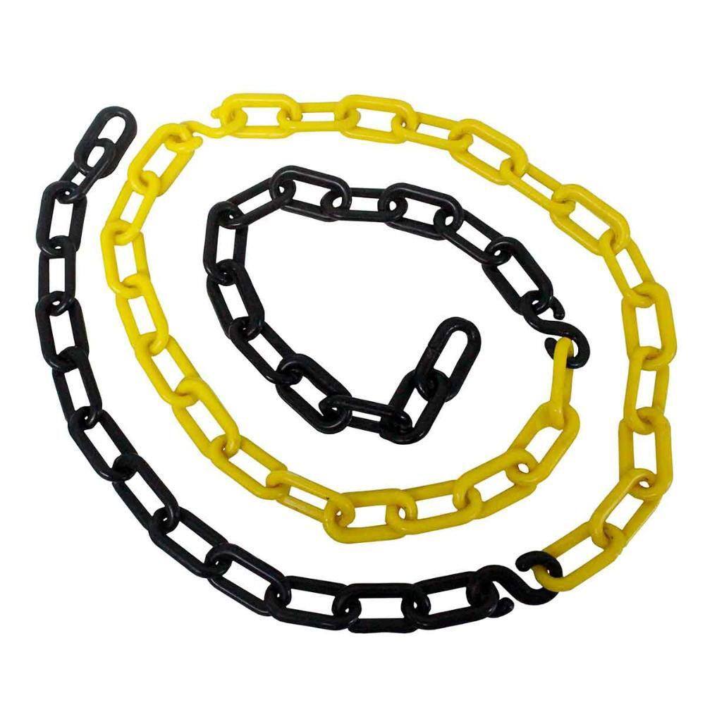 Corrente Elo Pequeno Preto e Amarelo 1 m Plastcor