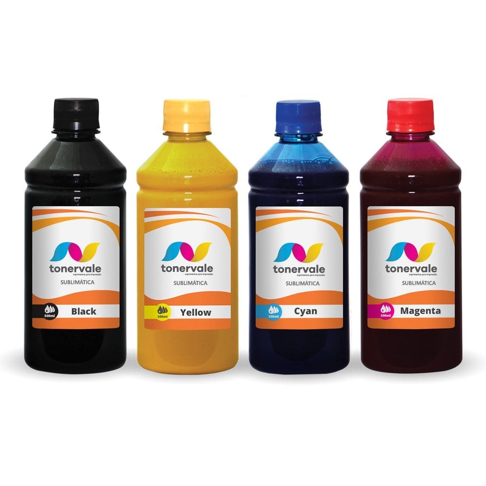 Kit 4 Tinta Sublimatica Para Epson L495 L475 L455 T664 de 500ml
