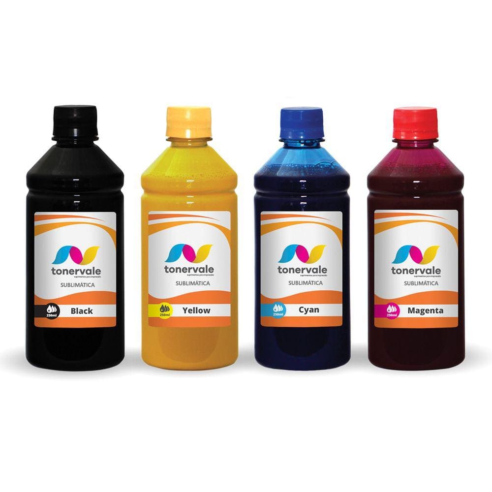 Kit 4 Tinta Sublimatica Para Epson L110 L120 L121 T664 de 250ml