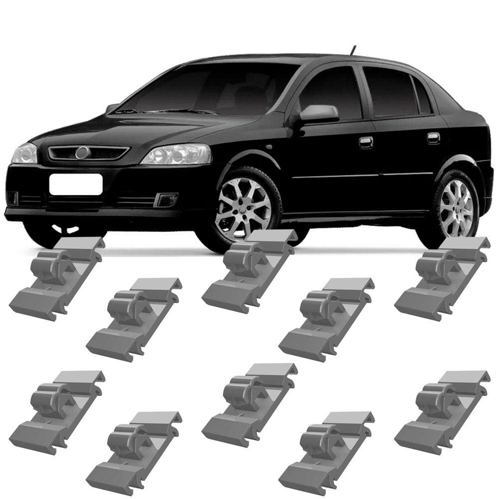 Kit 10 Presilhas Para Friso Lateral Astra Sedan 99 Até 2003 2004 2005 2006 2007 2008 2009 2010 2011