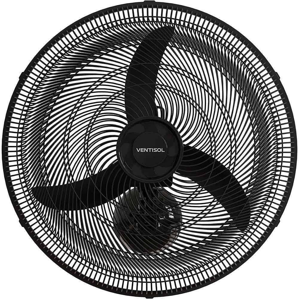 Ventilador De Parede New 50cm 3 Pás Preto 220v