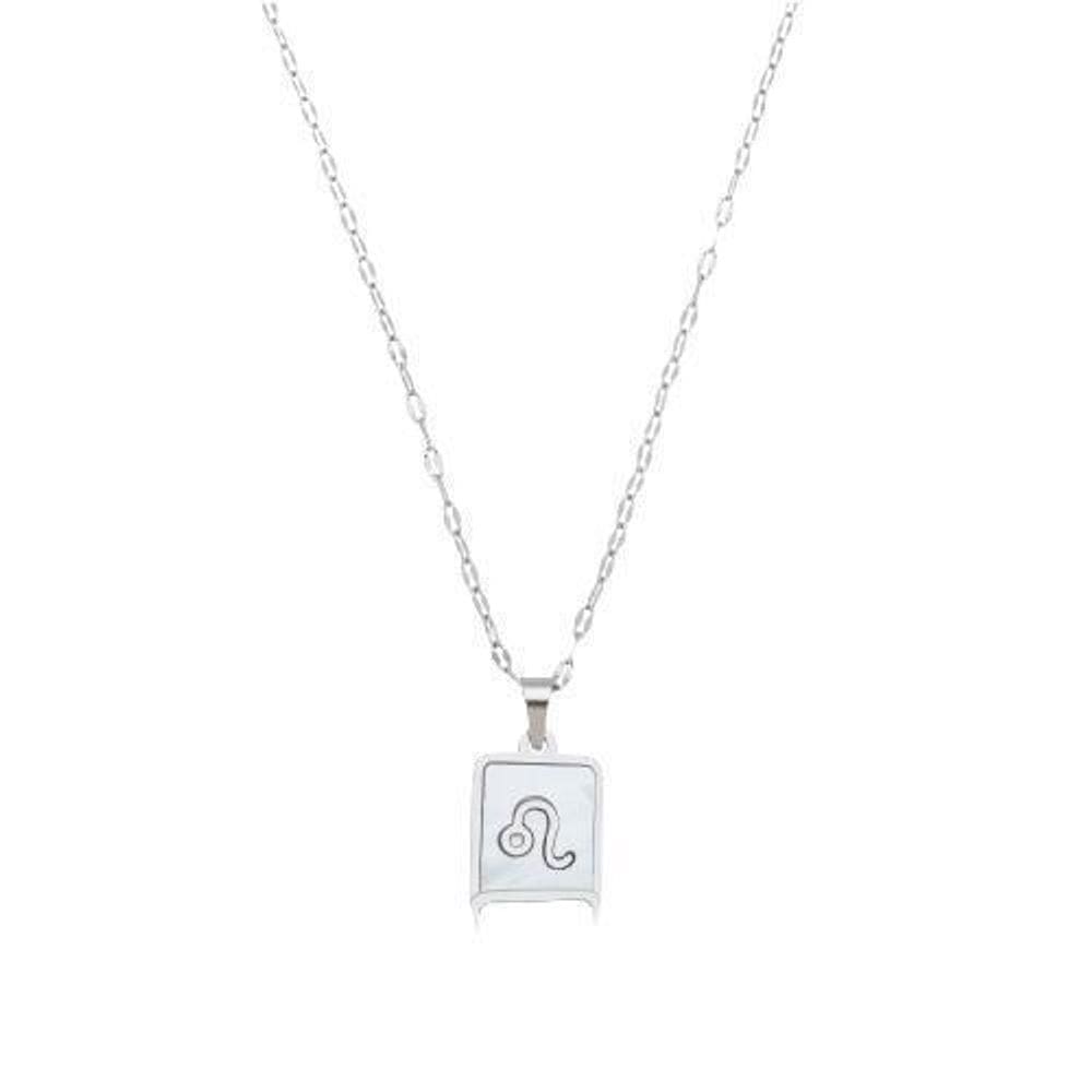 Colar Signo Madrepérola Corrente -Aço - Leao