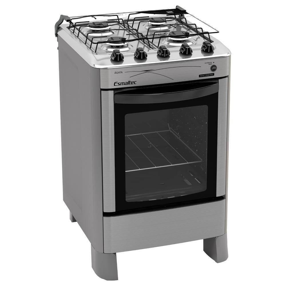Fogão 4 Bocas Esmaltec Ágata Inox - Bivolt - 4062