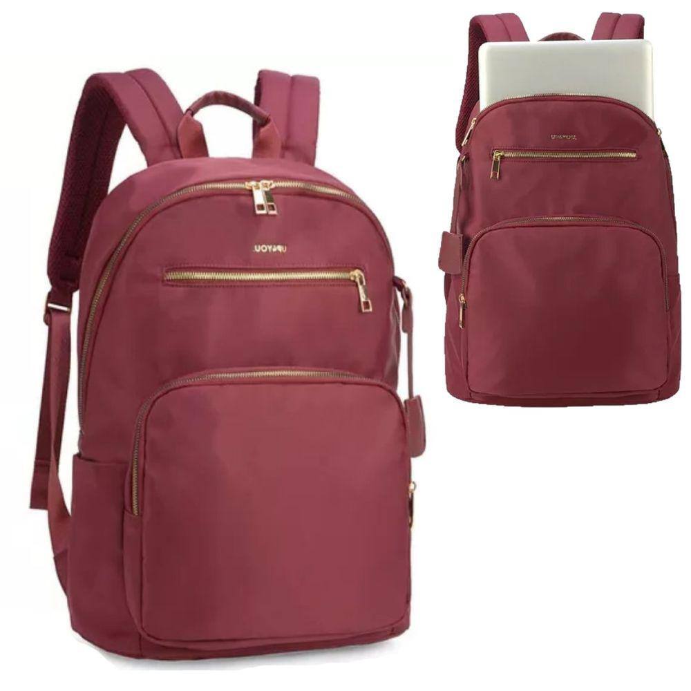 Mochila de Costas C/ Porta Notebook Up4you Feminina Vinho