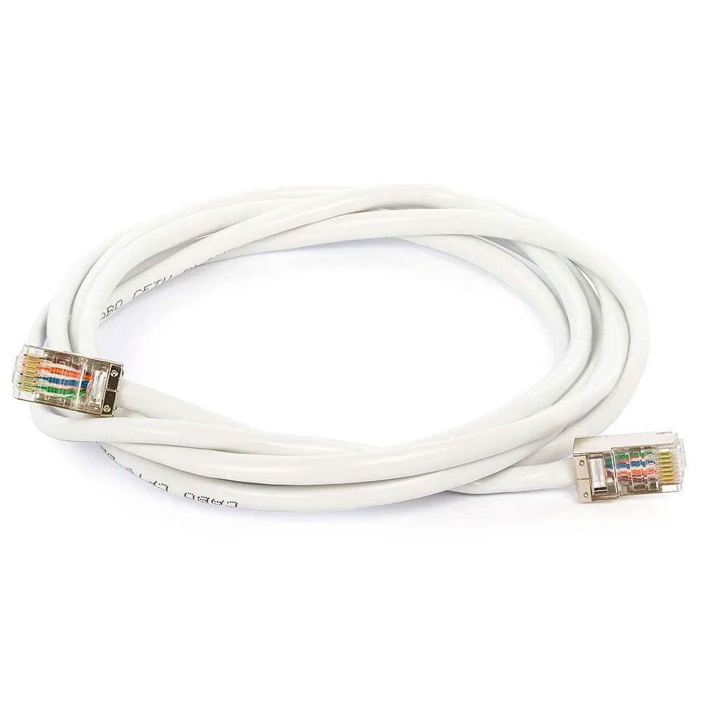 Cabo De Rede Blindado Cat5e Com Rj45 Branco - 100 Metros