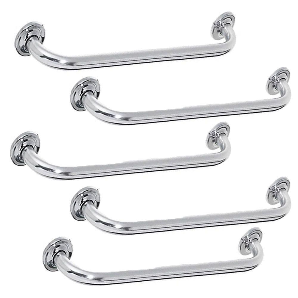 Alça Barra Apoio Kit 5 Uni 60cm Acessibilidade Banheiro Idoso Cadeirante Gestante Criança Segurança Evita Acidente