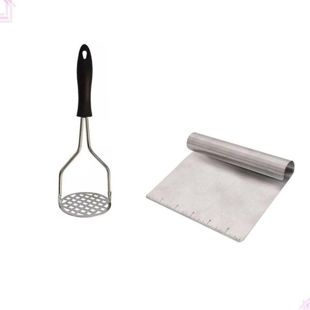 Kit Chef Espátula Inox E Amassador Espremedor De Batatas Rita Lobo