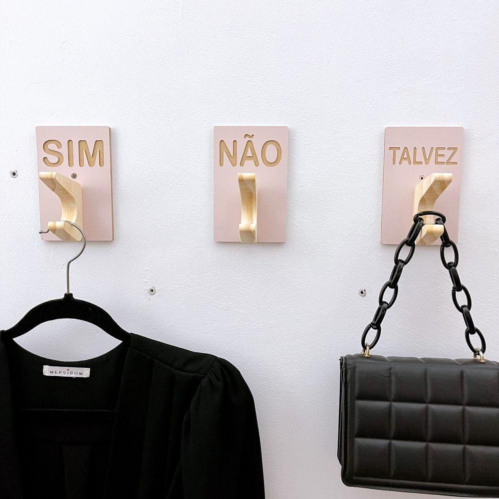 6 Ganchos Pendurador Provador loja roupas boho premium rosa