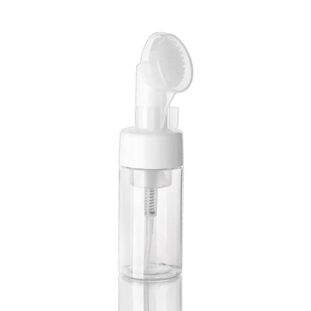 Frasco Pump Espumador 100ml Com Escova De Silicone Para SkinCare