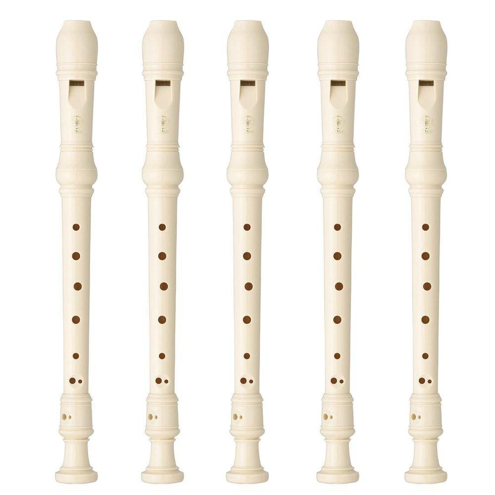Kit 5 Flautas Doce Soprano Germânica Em C YRS-23 Yamaha