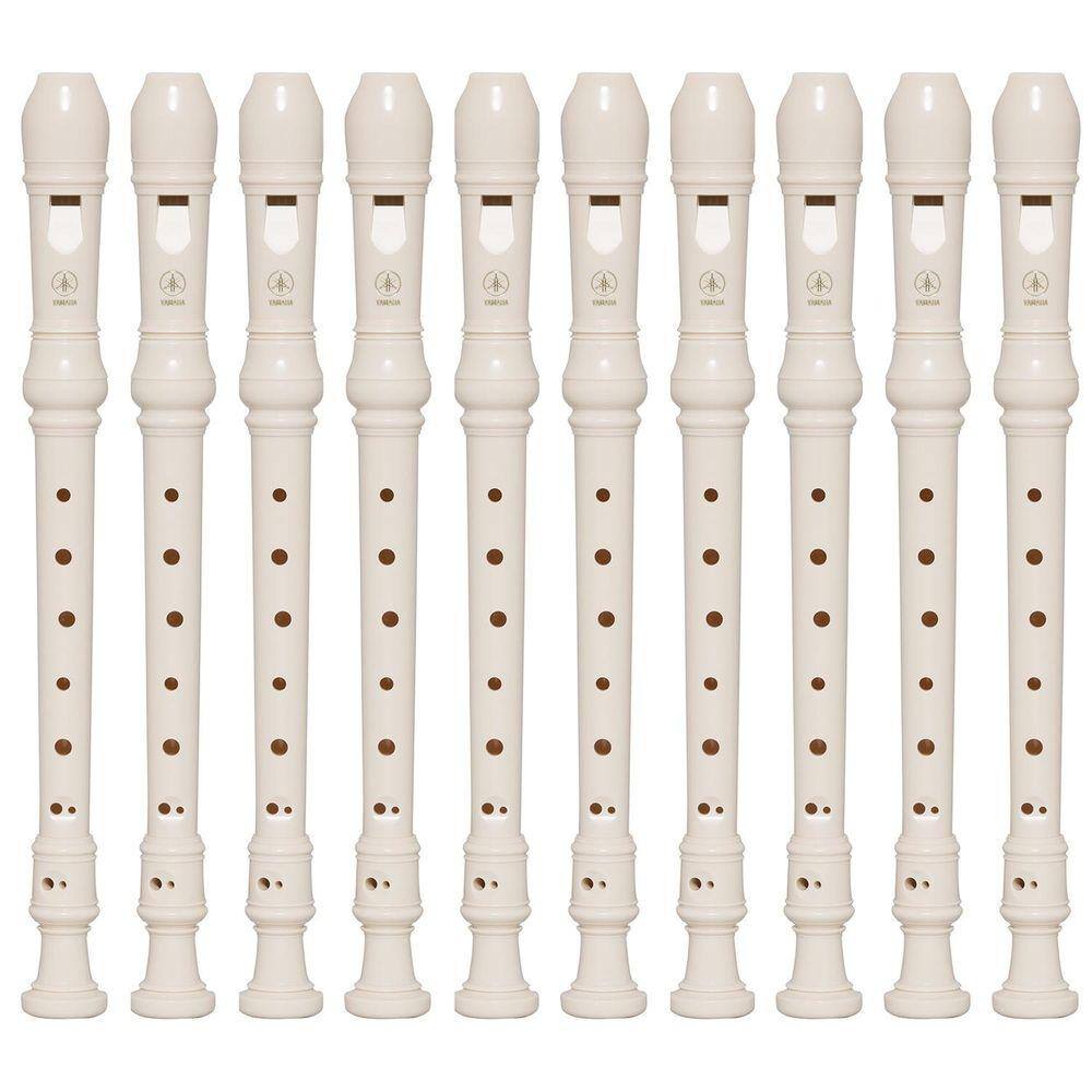 Kit 10 Flautas Doce Soprano Barroca Em C YRS-24B Yamaha