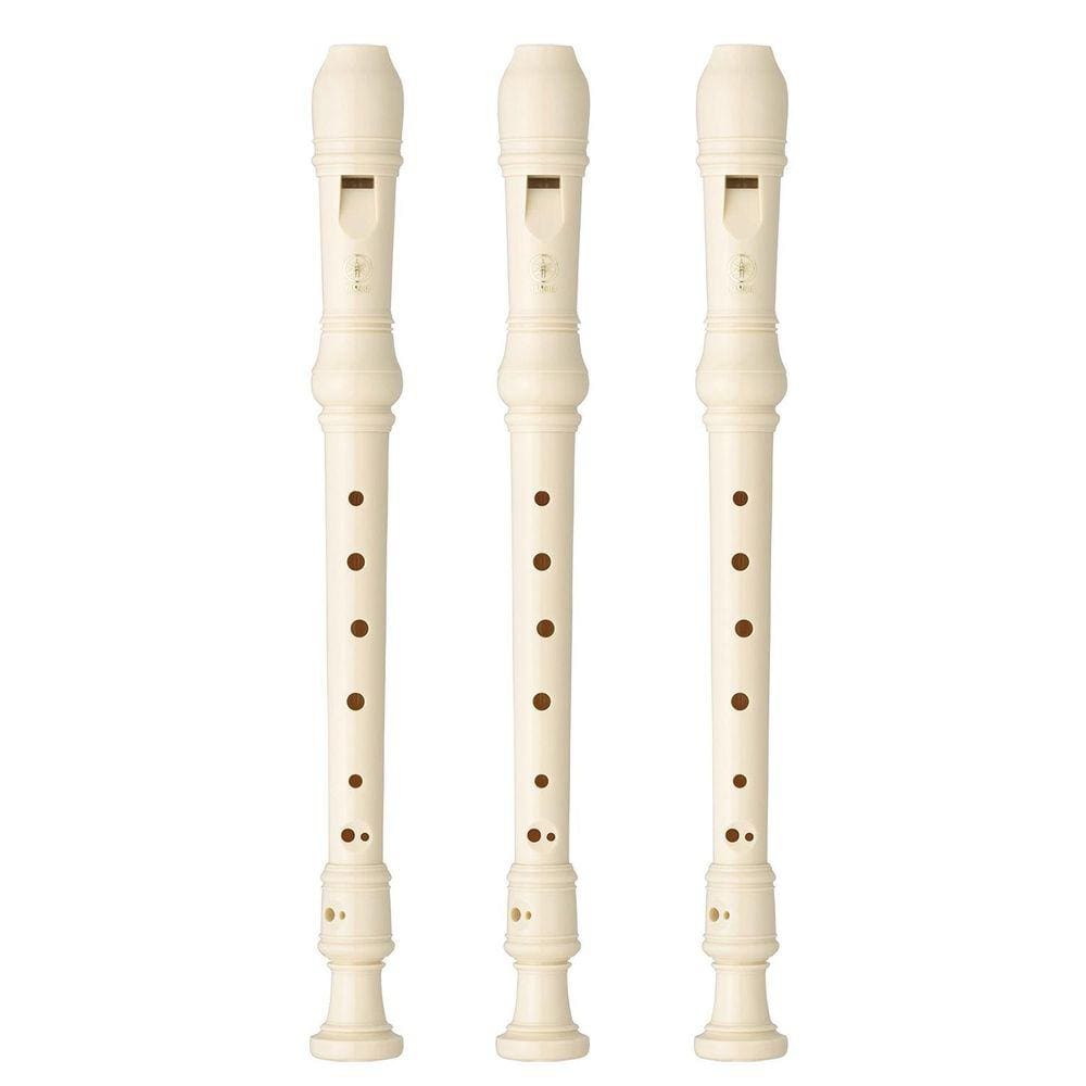 Kit 3 Flautas Doce Soprano Germânica Em C YRS-23 Yamaha