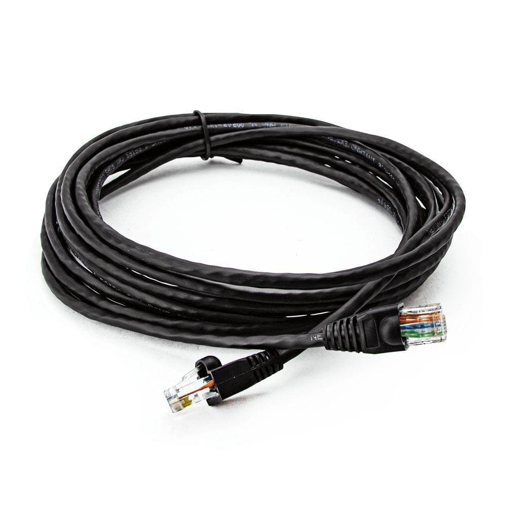 Cabo De Rede Nexans Cat5e Montado Preto - 1 Metro