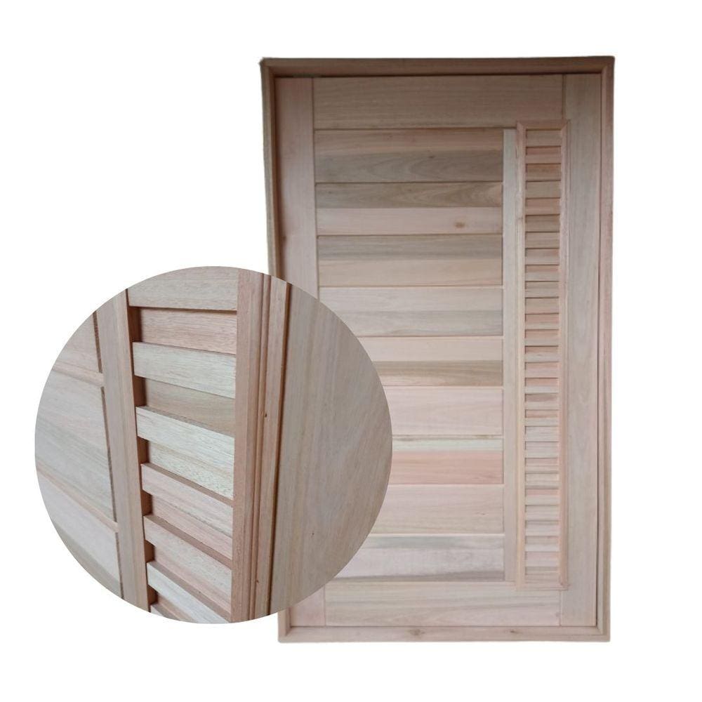 Porta Pivotante Visor Ripado Eucalipto 2,13x0,87