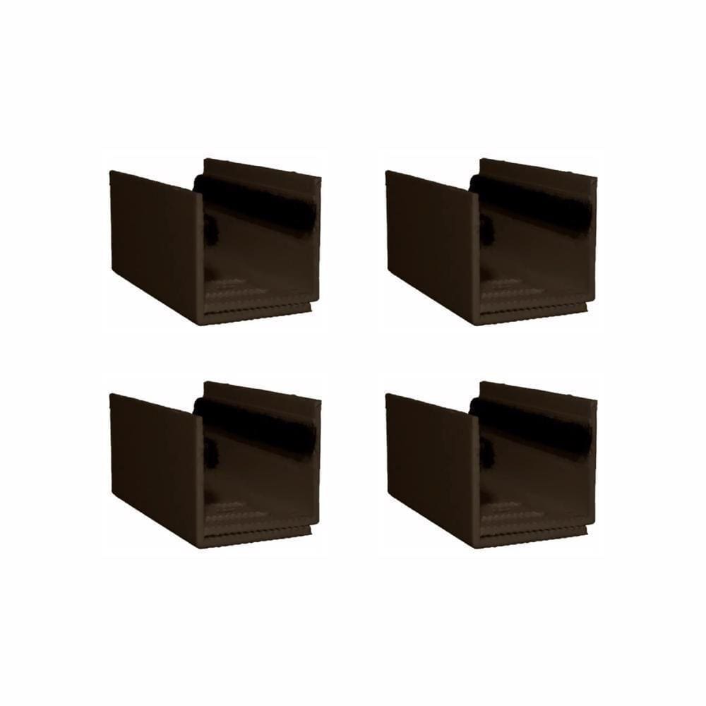 04 Guia U - Externo Ajustável Para Porta De Correr - Marrom