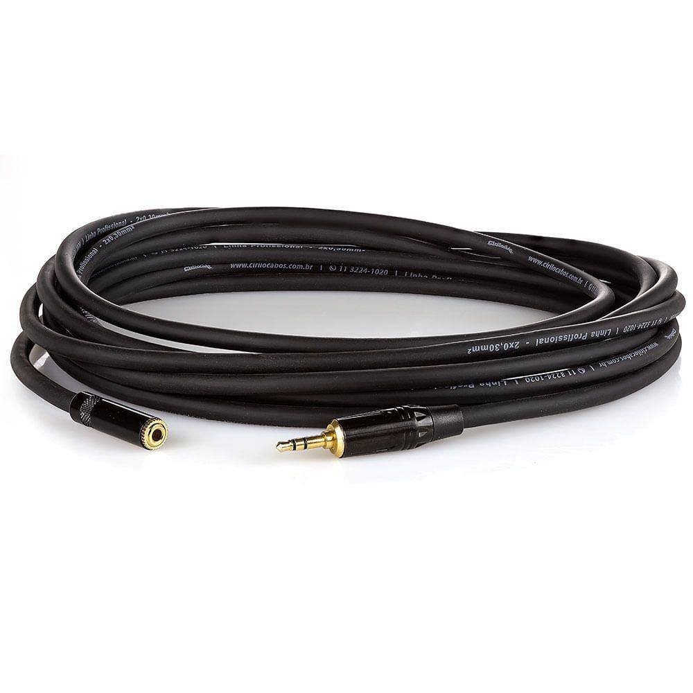 Extensão P2 Fone De Ouvido Profissional - 35 Metros