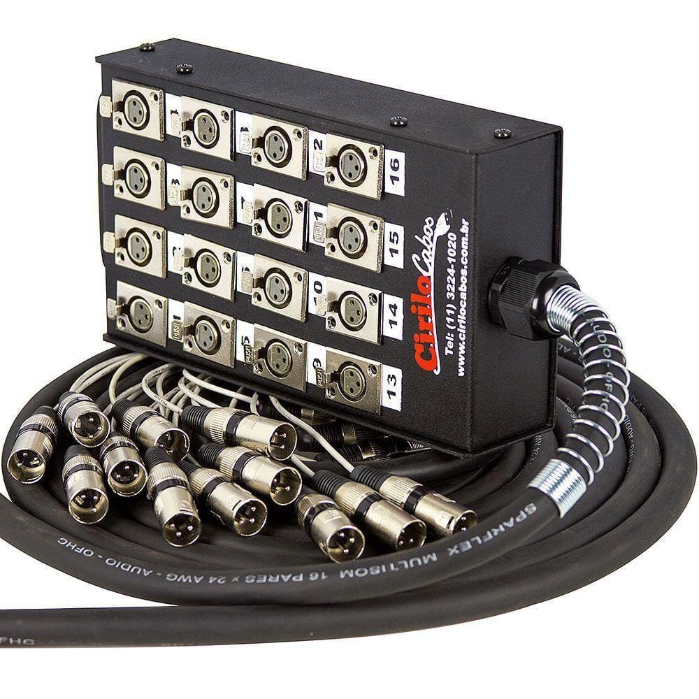 Medusa 16 Vias Montada Com Conectores Cirilo Cabos 30 Metros