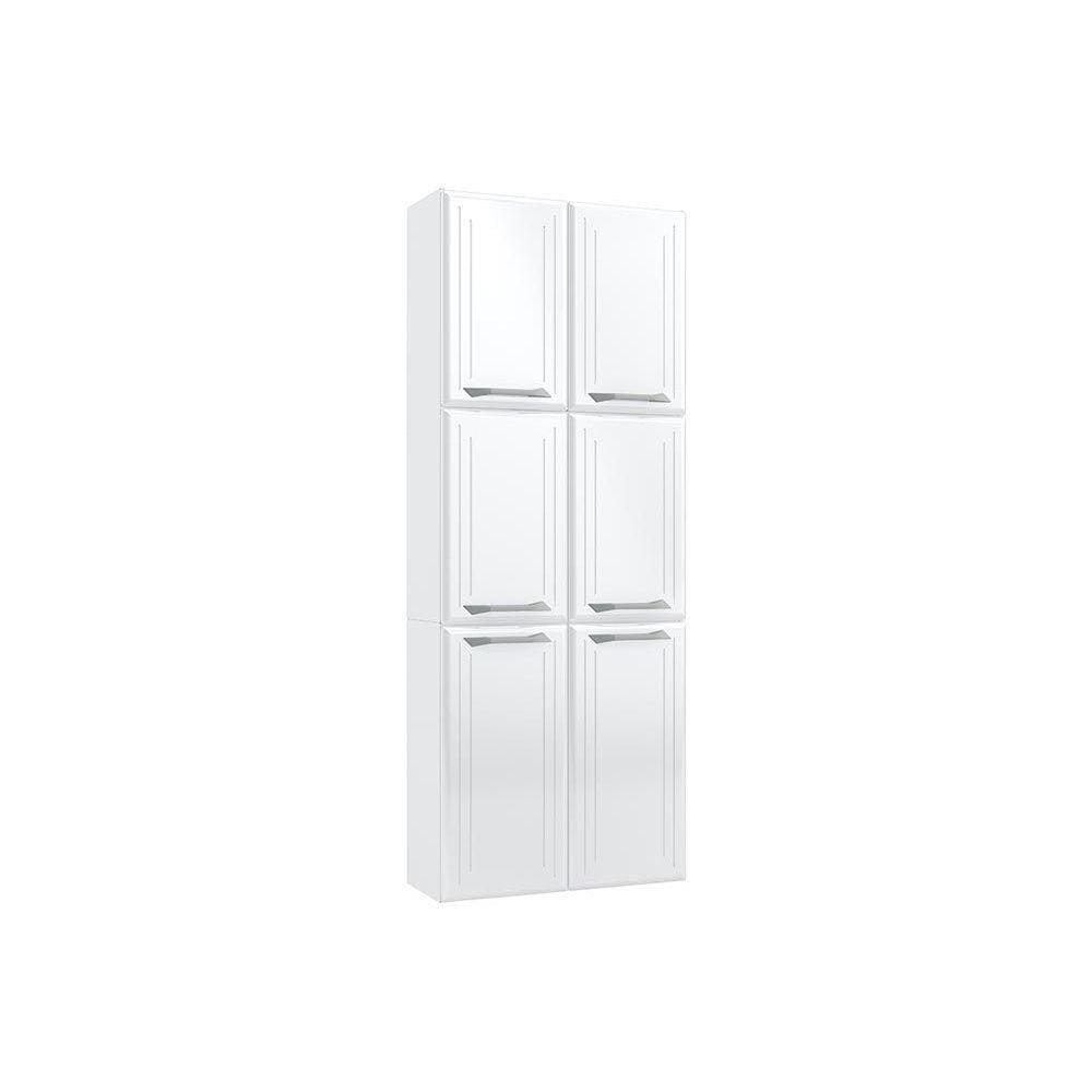 Paneleiro de Cozinha Topázio Aço c/ 6 Portas 70cm Branco - Telasul