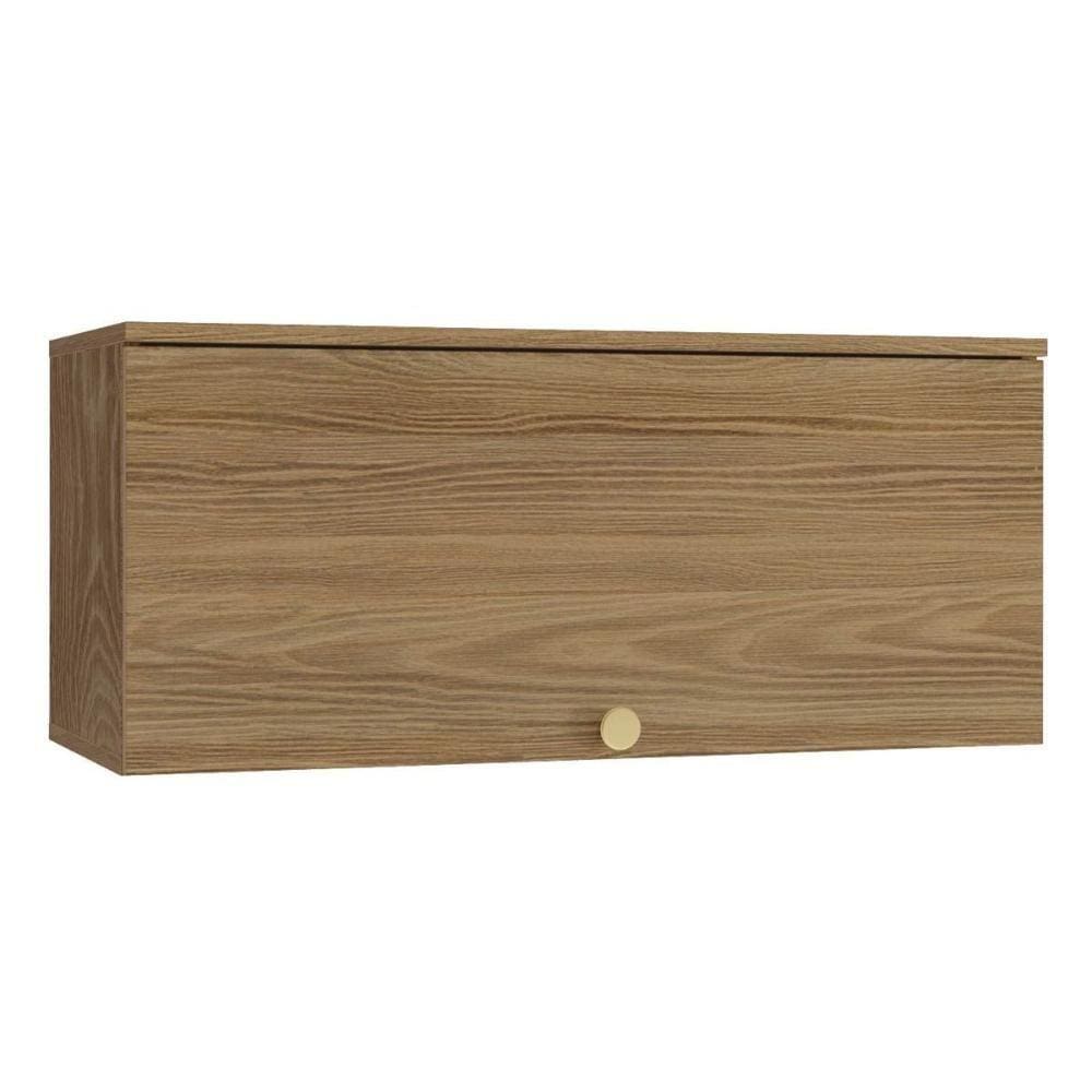 Armário Aéreo p/ Cozinha Botanic M638 c/1 Porta Basculante 90cm Nogueira - Kappesberg