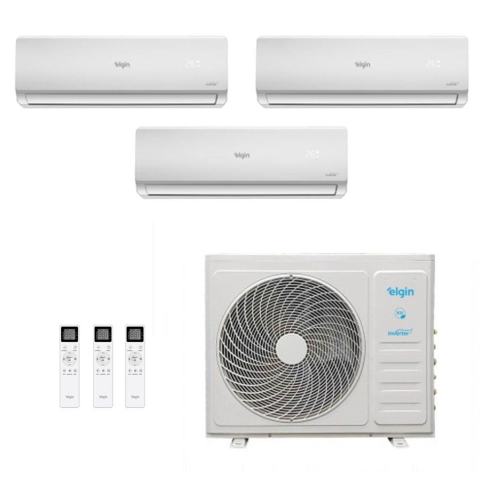 Ar-Condicionado Multi Split Inverter Elgin 27.000 (3x Evap HW 12.000) Quente/Frio 220V