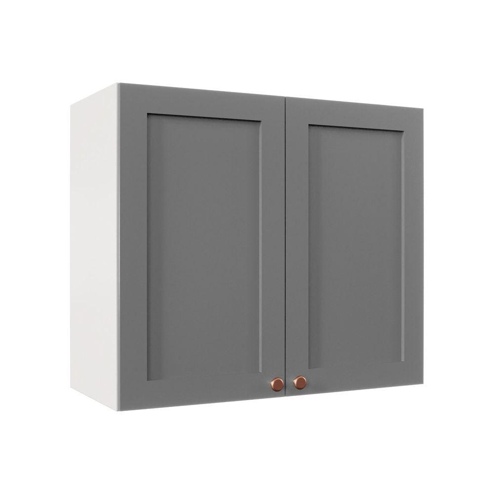 Armário Aéreo 2 Portas 80cm Arizona CabeCasa MadeiraMadeira Branco/Cinza Claro