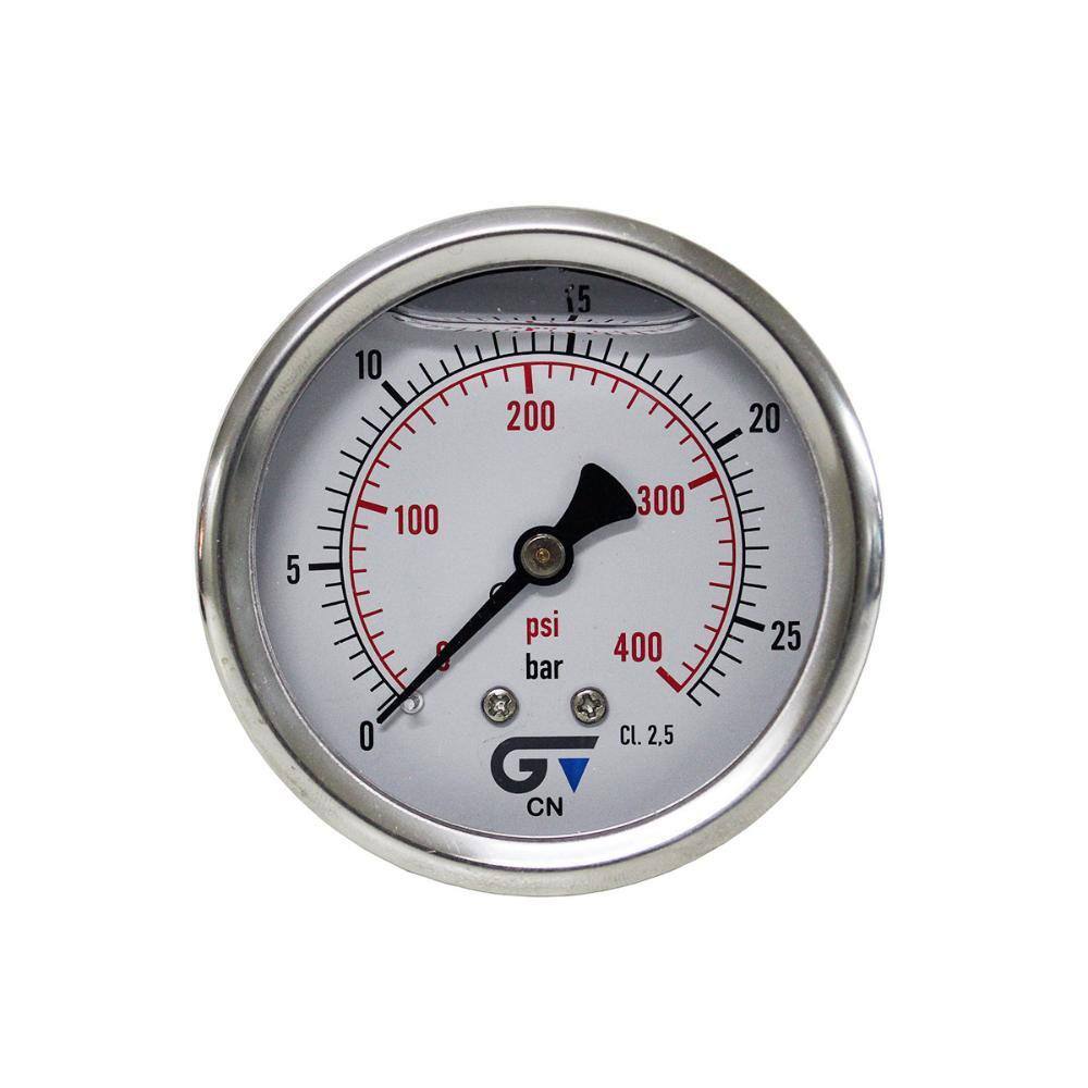Manômetro com Glicerina 1/4" 400 psi DN63 Saída Horizontal Genebre