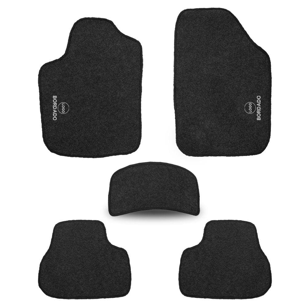 Tapete C3 2013 2014 2015 2016 2017 2018 2019 Carpete Automotivo 5 Peças Preto Bordado