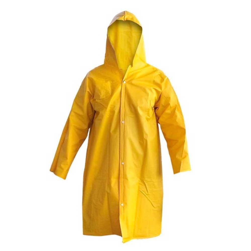 Capa de Chuva em PVC Forrado Amarela Tamanho GG