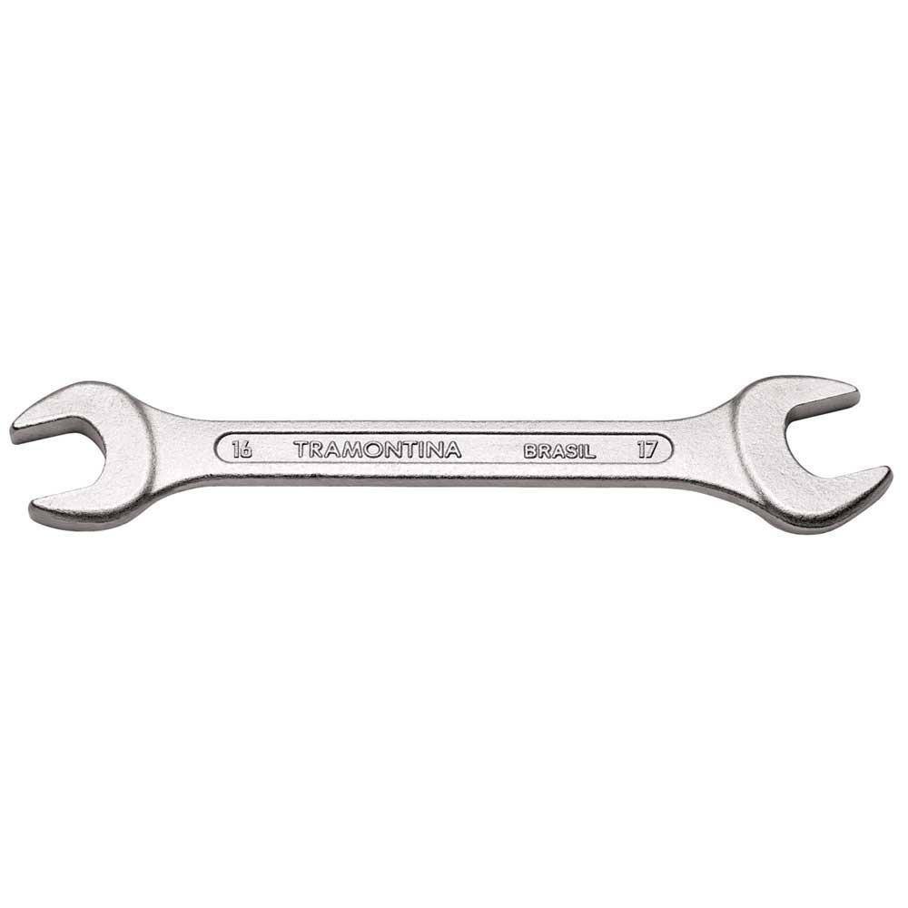 Chave fixa 16 x17 mm Tramontina Basic com corpo aço cromado