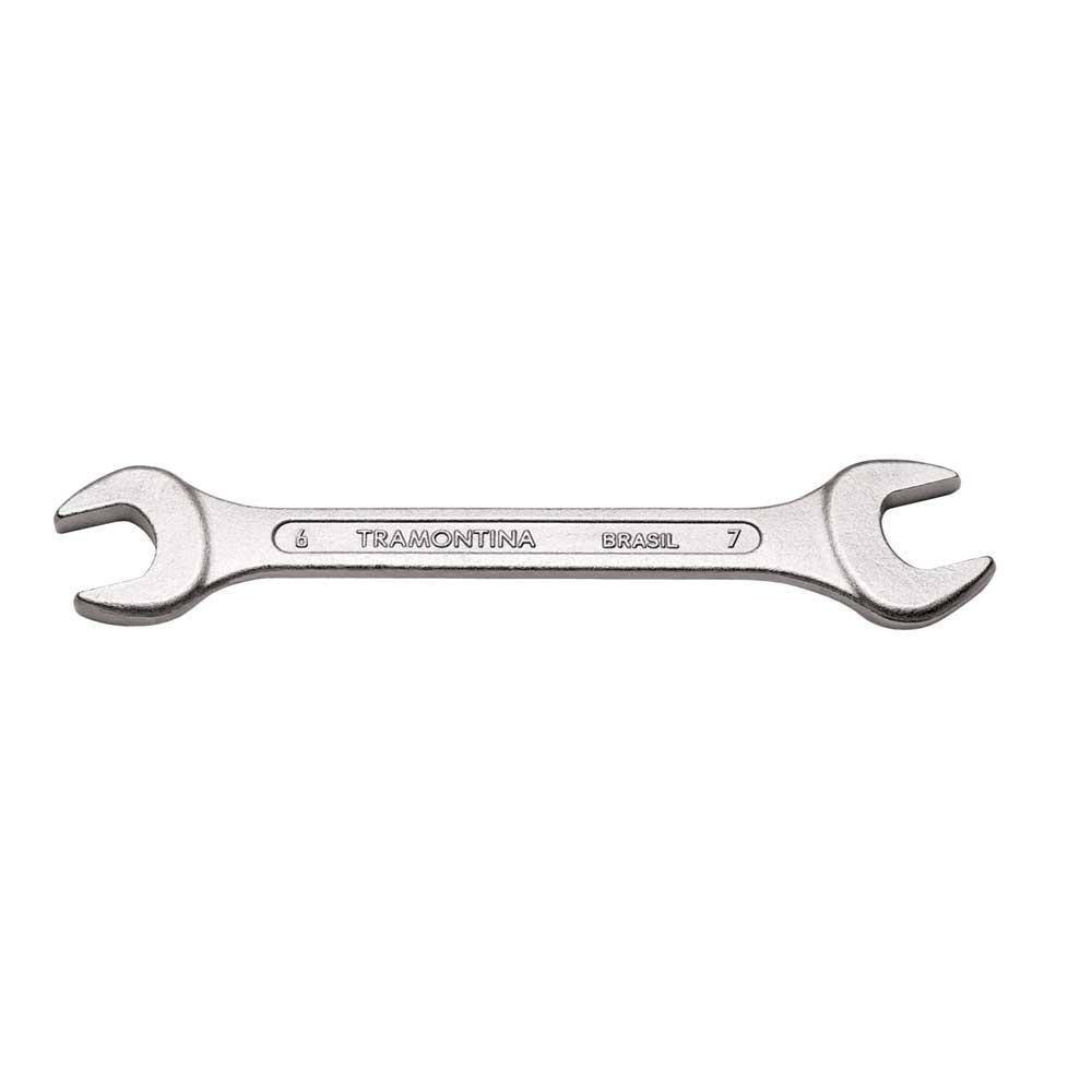 Chave fixa 6 x 7 mm Tramontina Basic com corpo aço cromado