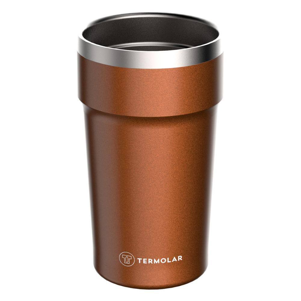 Copo Térmico Pub 500ml Laranja Aço Termolar 1502ELA