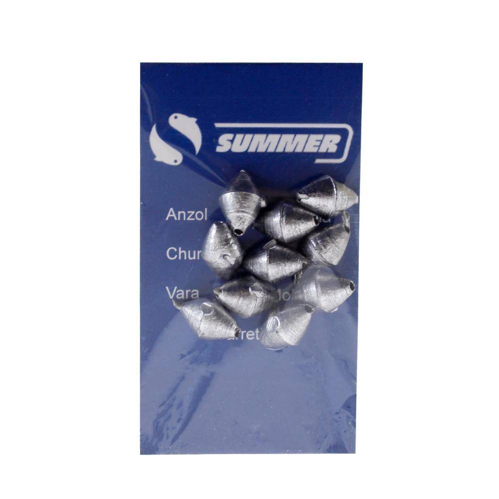 Chumbada Oliva 5 gr Cartela com 10 Peças