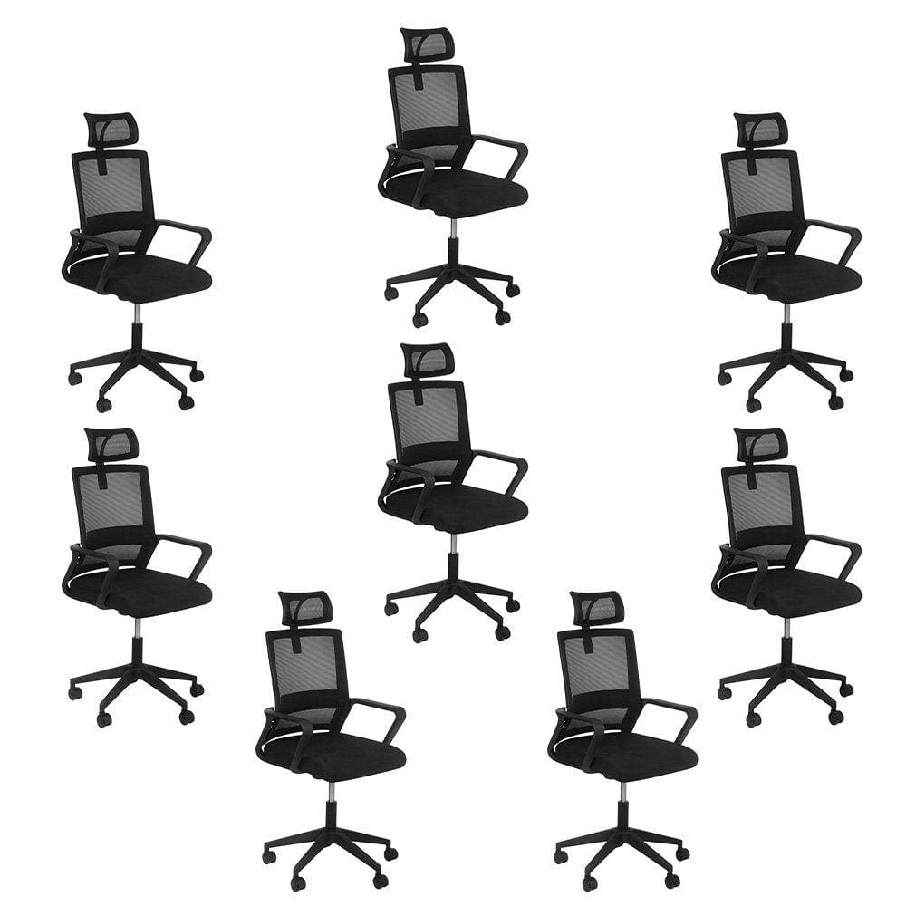 Kit 8 Cadeiras escritório rodizio office Confort