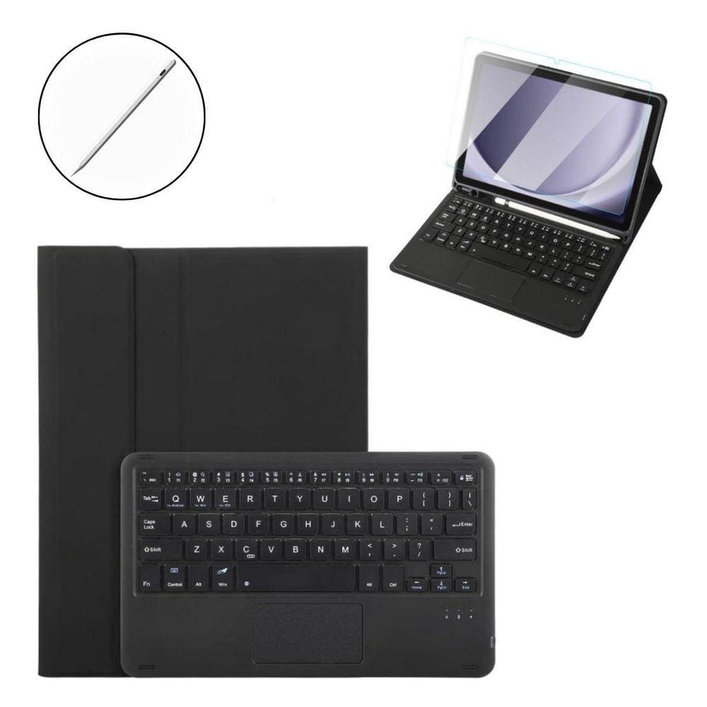 Capa Teclado + Caneta + Vidro Para Tab Samsung A9+ 11 X210