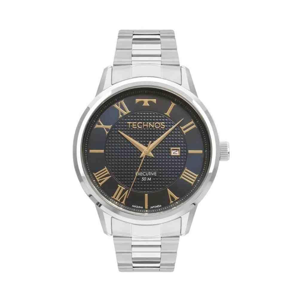 Relógio Prata Masculino Technos Executive 2115Ncl/1P