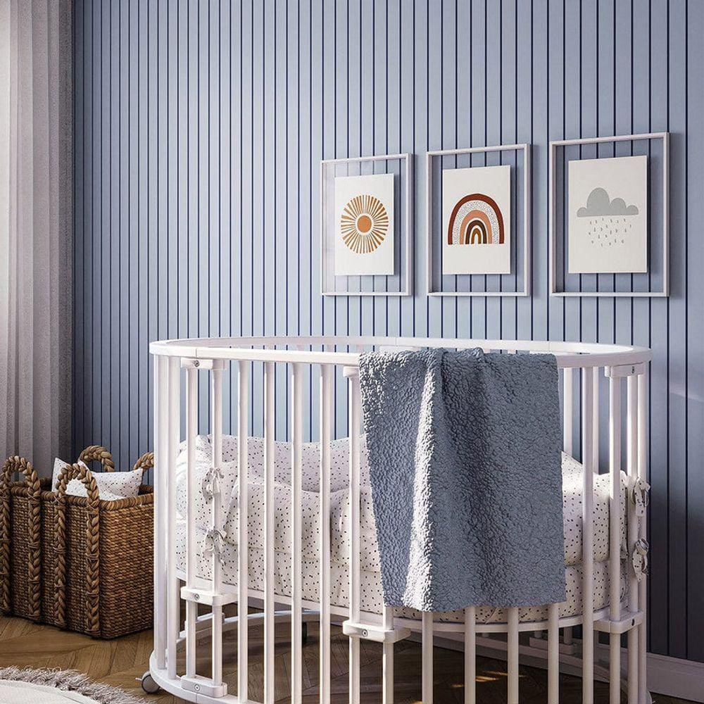 Painel Ripado Autocolante Meu Rodape Linha Play Plus Azul 2,5M