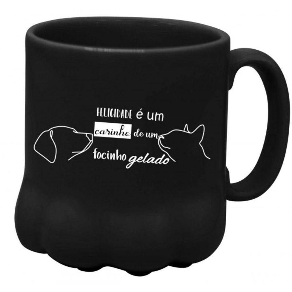 Caneca Decorativa Felicidade Focinho Gelado 400ml Catarina