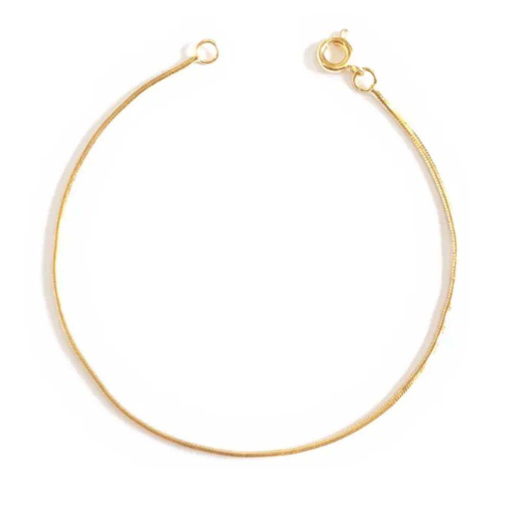 Pulseira Rabo de Rato - Banhada em Ouro 18k