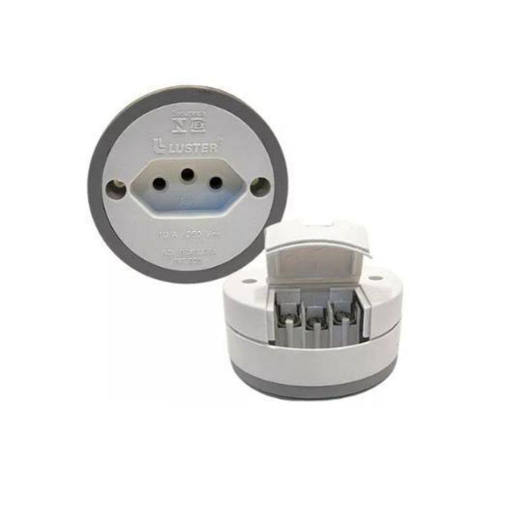 Tomada Externa Sobrepor 2P+T 10A Branco - Luster