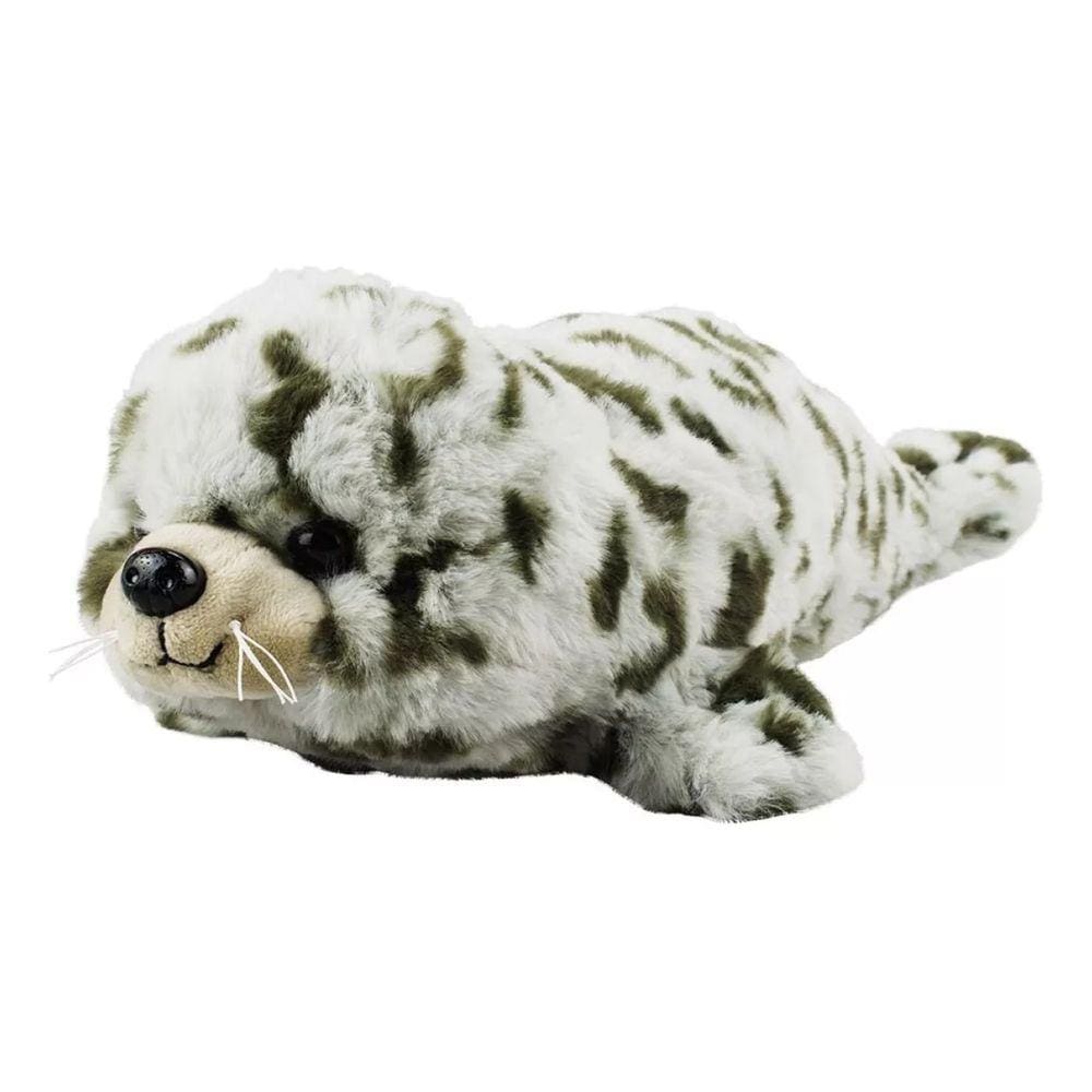 Foca Cinza Manchas Pretas 30cm - Pelúcia
