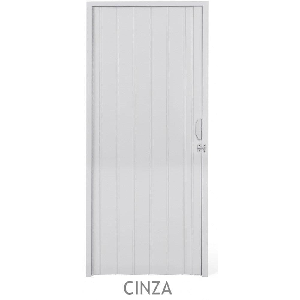 Porta Sanfonada PVC Plastilit 0,60x2,10m Cinza