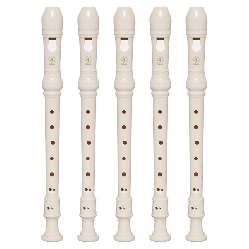 Kit 5 Flautas Doce Soprano Barroca Em C YRS-24B Yamaha