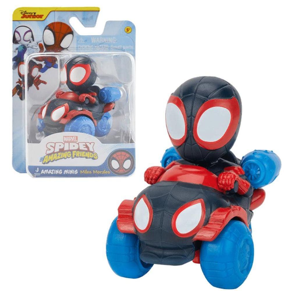 Disney Jr Spidey Amazing Friends Mini Veículo Miles Morales