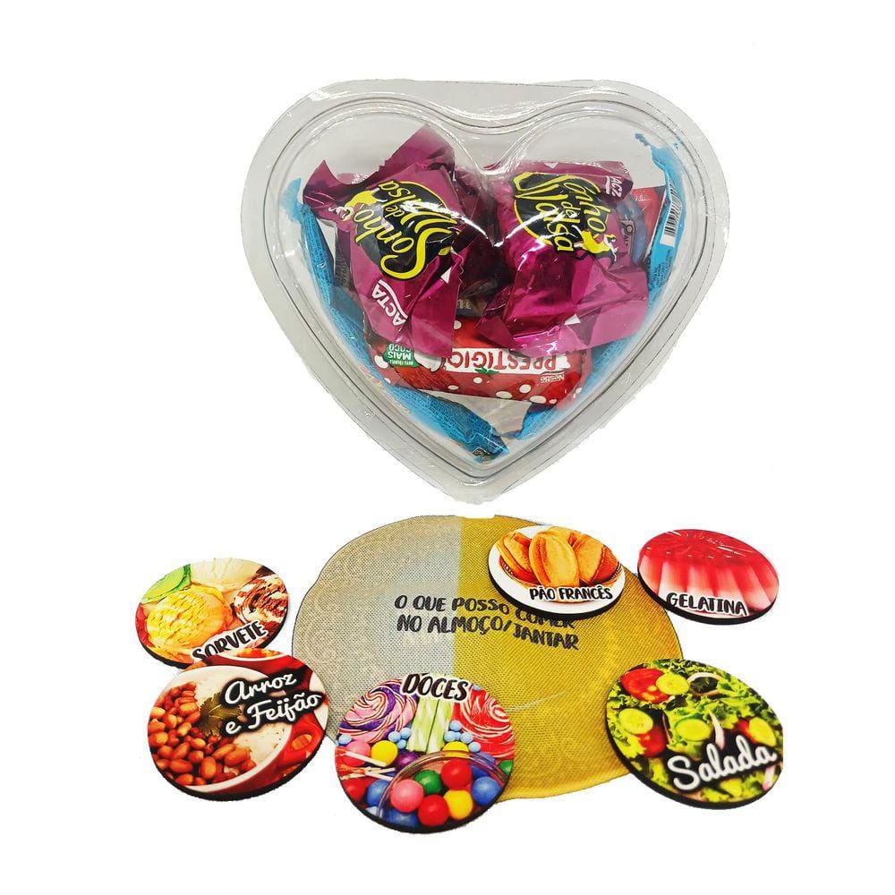 Presente de Páscoa Coração em festa + Jogo Seletividade Alimentar para Autistas