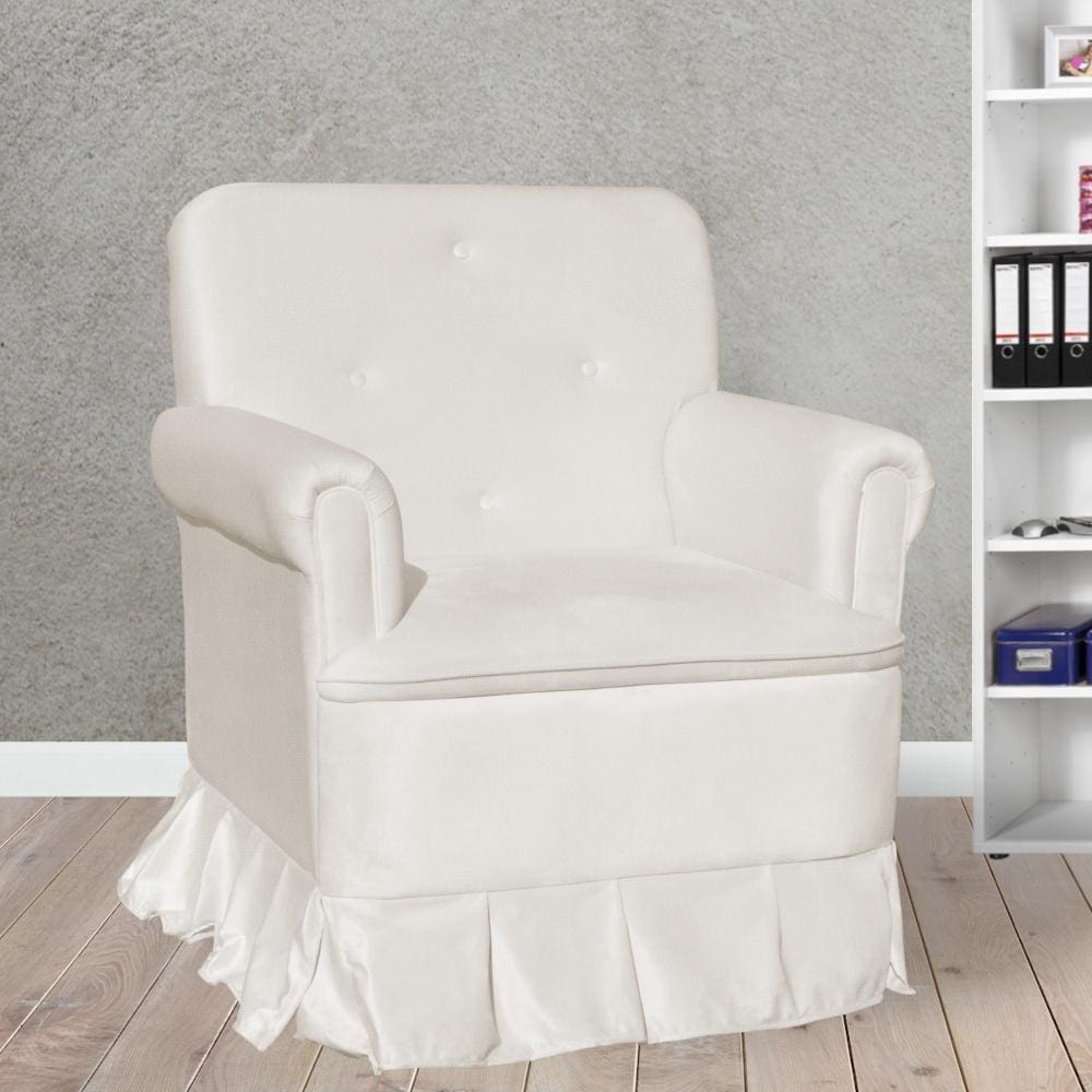 Poltrona Amamentação Laura Suede Bege - LM DECOR